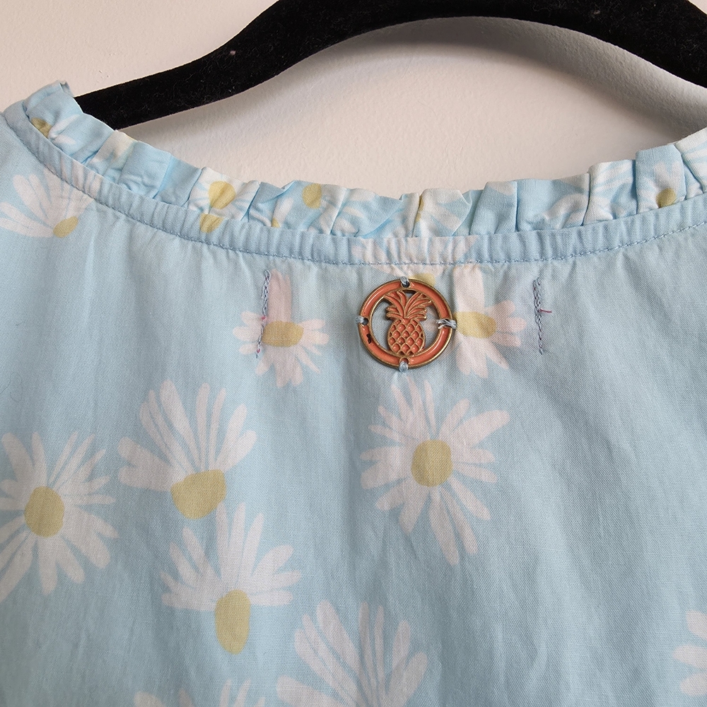 Simply Southern Light Blue Daisy Tiered Dress - Picture 4 of 6